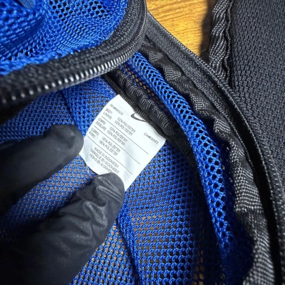 Nike Vintage Y2K Blue Polyester Mesh Breathable Backpack‎ Unisex One Size